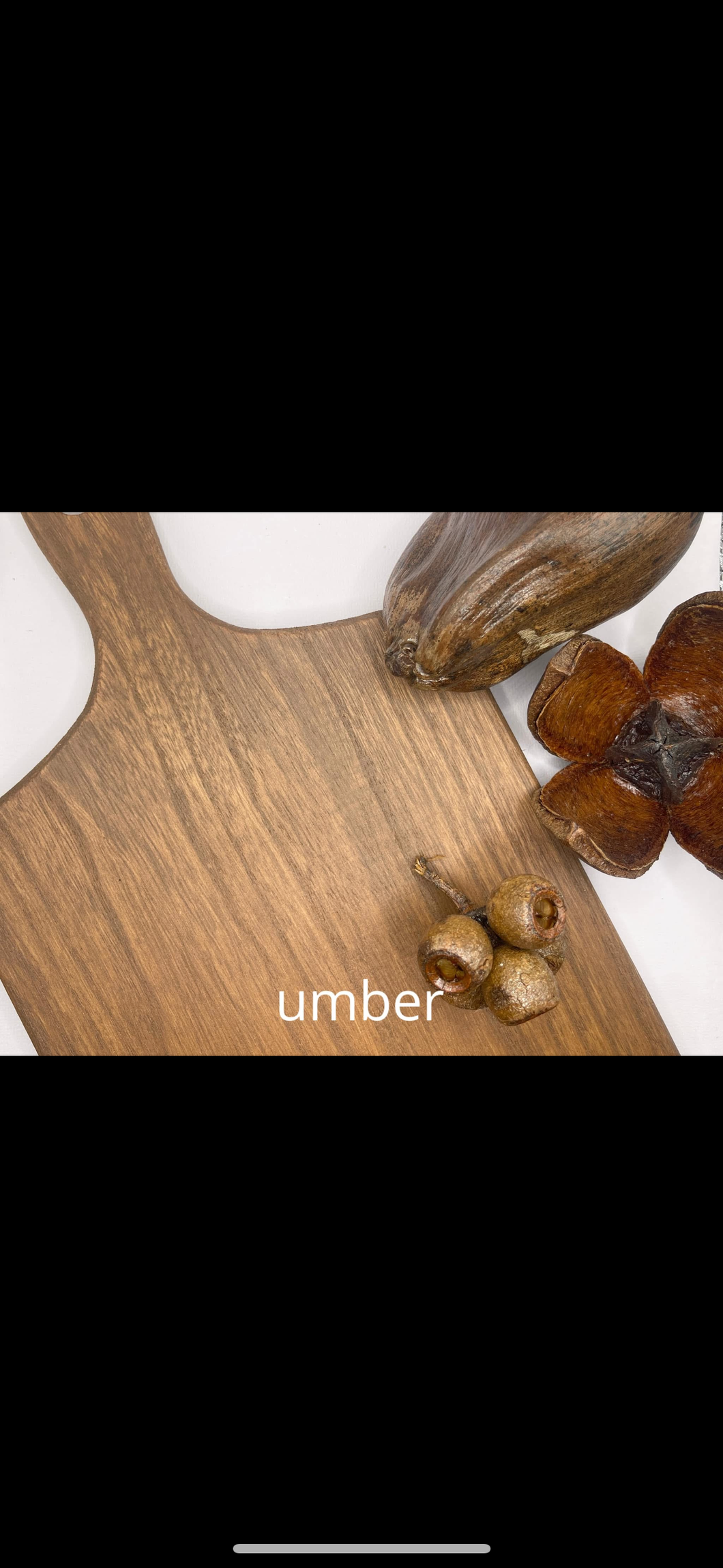 Umber stain and glaze